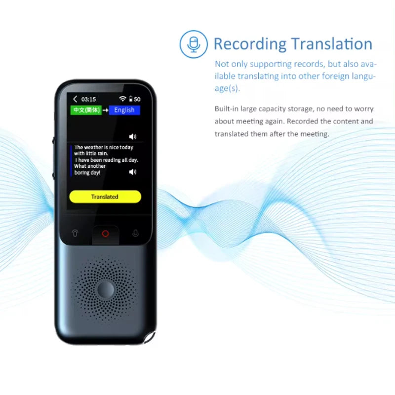 T11 138 Tradutor Inteligente de Idiomas, 2025 Tradutor de Fala Portátil Tradutor de Fala Inteligente de IA Offline em Tempo Real