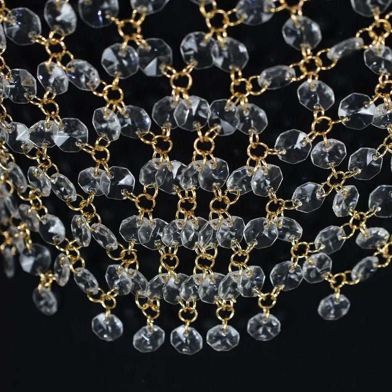 Stage Performance Crystal Tankvest Bra Shiny Chain Outfit Accessories Body Chain Jewelry Flashing Bras Show Costume Decoration