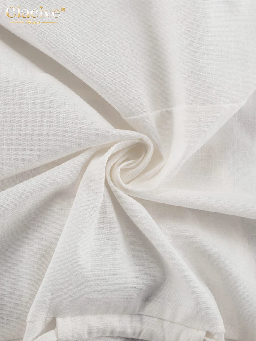 Conjunto de Duas Peças Elegantes Camisa de Manga Longa com Cintura Média Calças Largas Conjunto Streetwear