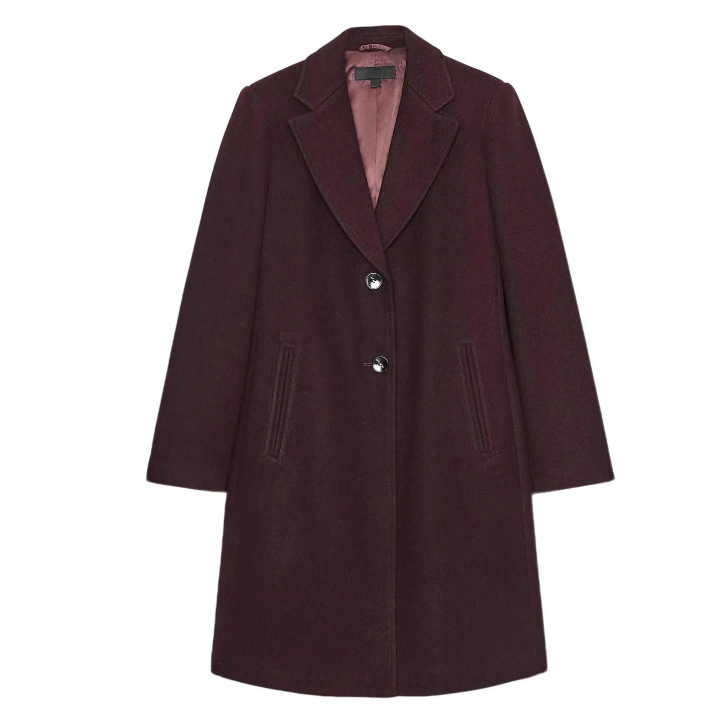 Winter New Women's Casual Long Sleeve Notch Collar Soft Shoulder Padded Coat Outerwear Polyester Fiber Straight Tube Type