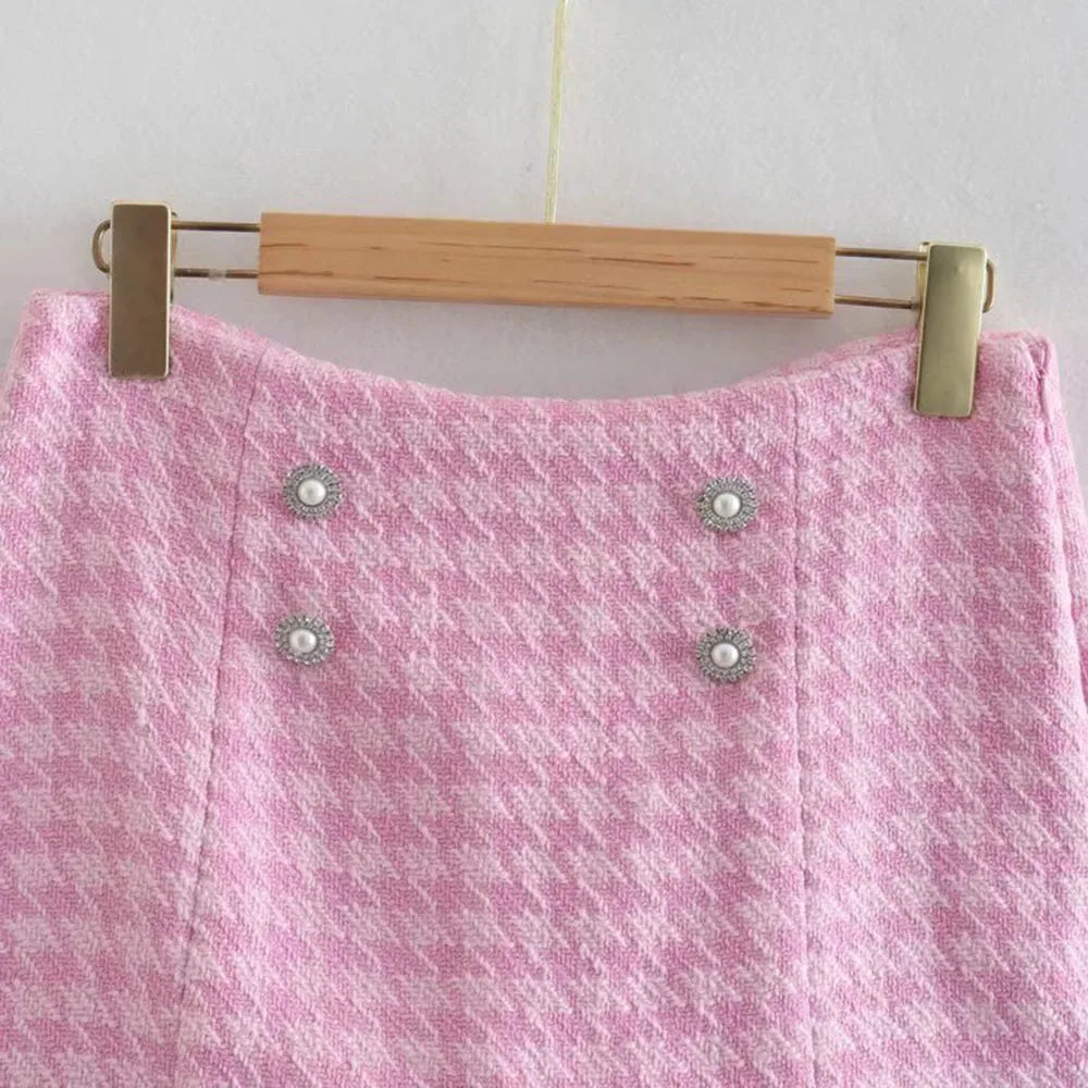 Conjunto de 2 peças de tweed Klacwaya, blazer chique, terno feminino, shorts, terno com shorts para mulheres, ternos femininos