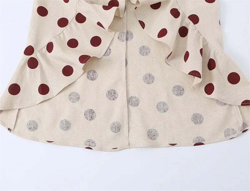 Women's Dress 2026 Summer New White Polka Dot Spaghetti Strap Dress with Irregular Hem Elegant and Stylish Vacation Style