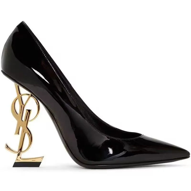 Sapatos de salto alto, vestido de ovelha, salto alto para mulheres, bico fino e escorregadio, salto fino