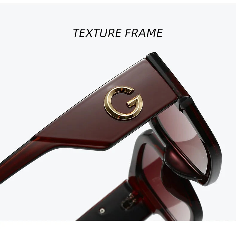 Cute G Brand Women Sunglasses Luxury Men Designer Glasses Square Stylish Unisex Fashion Eyewear UV400