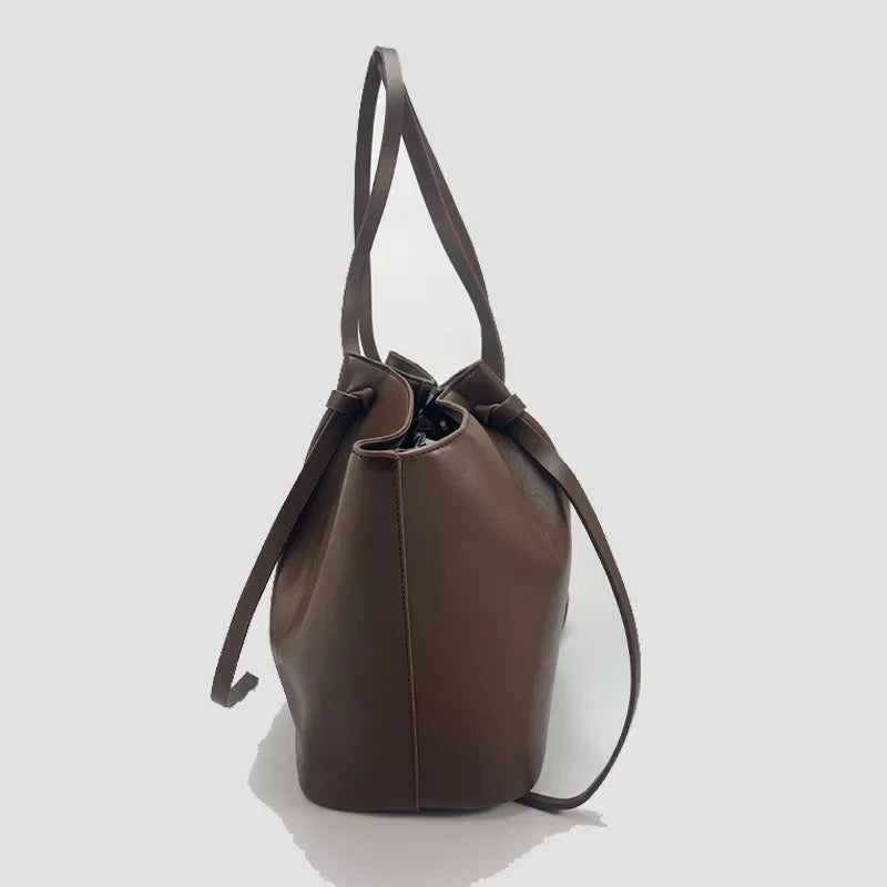 2026 Women's Summer Large Capacity Commuter Tote Bag Female Korean Fashion Luxury Pu Leather Handbags Chic Trend Underarm Bag