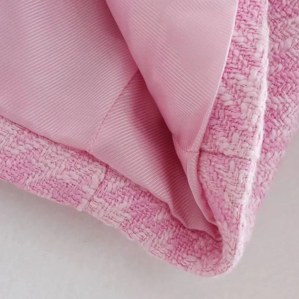 Conjunto de 2 peças de tweed Klacwaya, blazer chique, terno feminino, shorts, terno com shorts para mulheres, ternos femininos