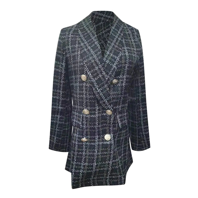 Jaquetas longas femininas, manga comprida, gola de terno casual, bolso estampado, casacos de inverno plus size
