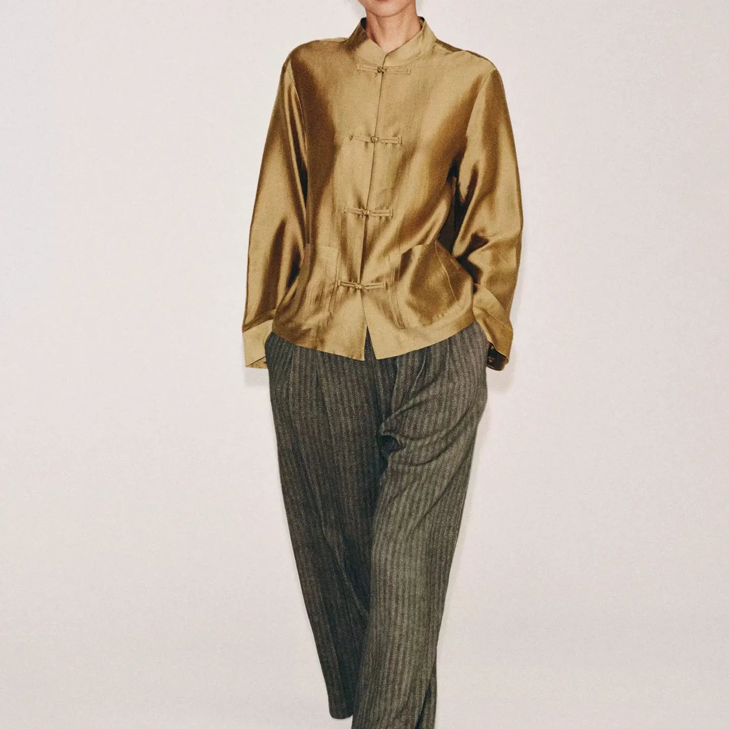 Fashionable Long Sleeve round Neck Rope Knot Button Women's Shirt New 2026 Summer Clothing Versatile Stylish Zadata Brand