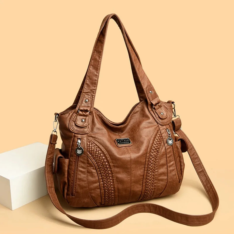 High Quality Soft Leather Large Capacity Women Tote Bags Luxury Shoulder Crossbody Bag for Women 2024 Female Handbags Purse Sac