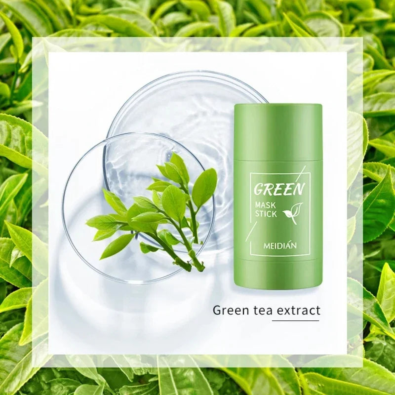 Máscara Facial Original Removedora de Cravos e Chá Verde Sólida, Trata Acne, Manchas e Pontos Pretos, Creme em Bastão para Limpeza, Diminui Poros e Cuidados com a Pele