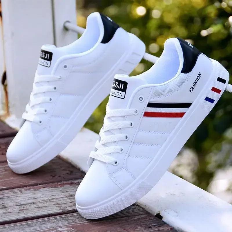 Men Sneakers Casual Shoes Men Flats Zapatillas Hombre Lightweight Pu Leather Breathable Shoe Mens White Sports Tenis Shoes - CRAVO ROSE