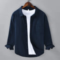 Men's linen shirt 100℅ slim fit comfortable street outdoor seaside beach 2024 simple solid color white black blue