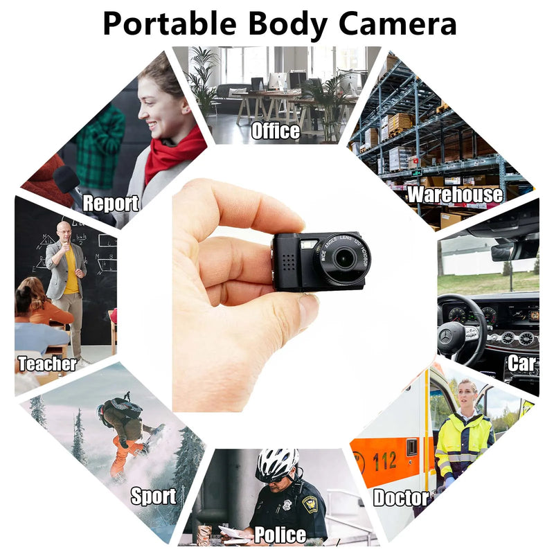 JOZUZE Nova Mini Câmera Retro com Tela Interior Casa Exterior 1080p Esportes Portátil Vintage Muito Pequena Câmera Mini Gravadora de Vídeo