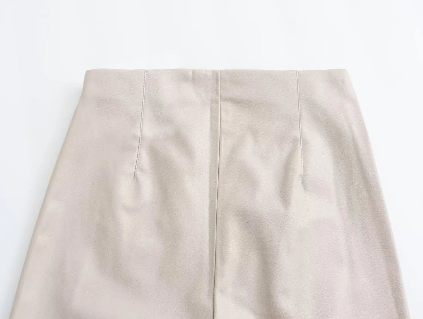 HH 2024 Women's Faux Leather Pants High Waist Straight Leg Trousers Fashion Female Streetwear Stylish Stretch Pencil Pants