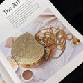 Detachable Long Chain Rhinestone Inlay Clutch Bag Lightweight Waterproof Crystal Glitter Purse Small Capacity Glitter