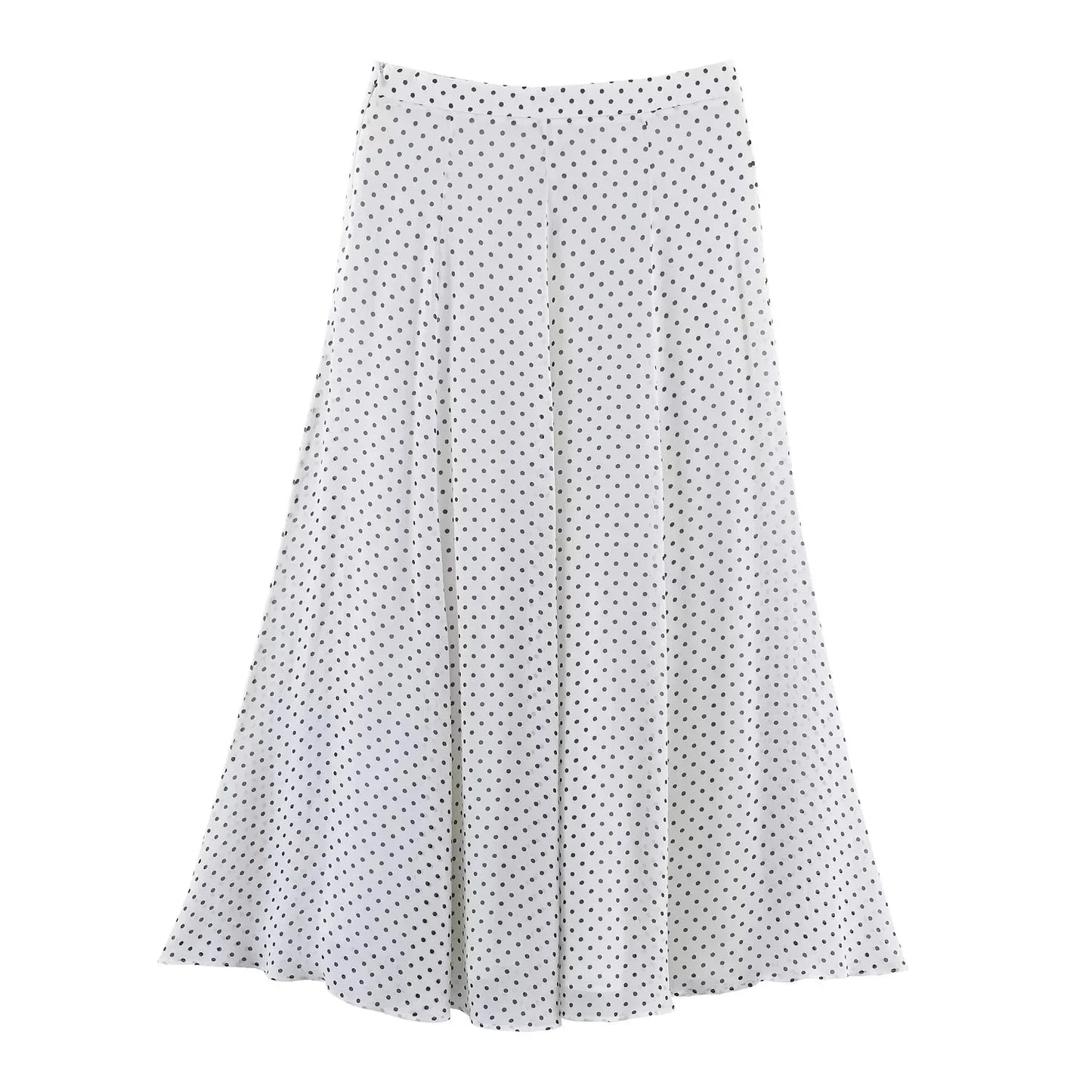 KONDALA Elegant Polka Dot Skirt Set Women's Summer Holidays Beach Casual Set Bow Collar Shirt, Midi Skirt 2026 Trendy Skirt Set
