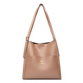 Bolsa de ombro feminina de couro de luxo, bolsa tiracolo fashion com axilas, bolsa carteiro para compras, bolsa grande de capacidade