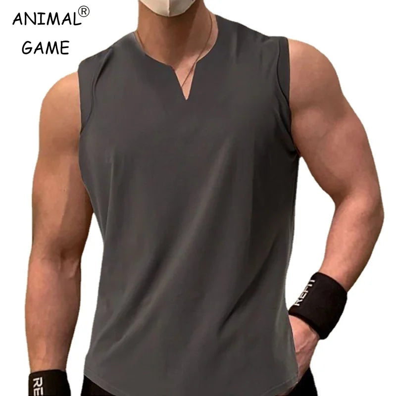 Regatas de ginástica sem mangas, camiseta básica leve, camiseta grande