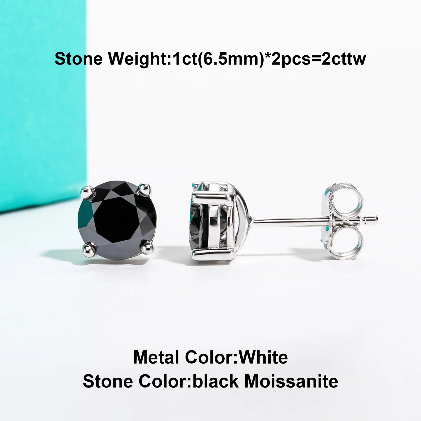 Anujewel 10k ouro 4/3/2/1.6/1/0.6ct moissanite brincos para mulheres real 10k ouro post anti-alergia brincos masculinos jóias - CRAVO ROSE