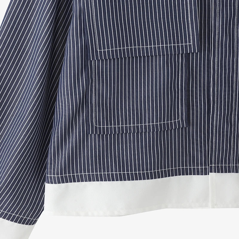 Women Korean Shirts 2025 ZANZEA Autumn Long Sleeve Striped Patchwork Blouse Fashion Tops Tunic Pockets Office Blusas Femininas