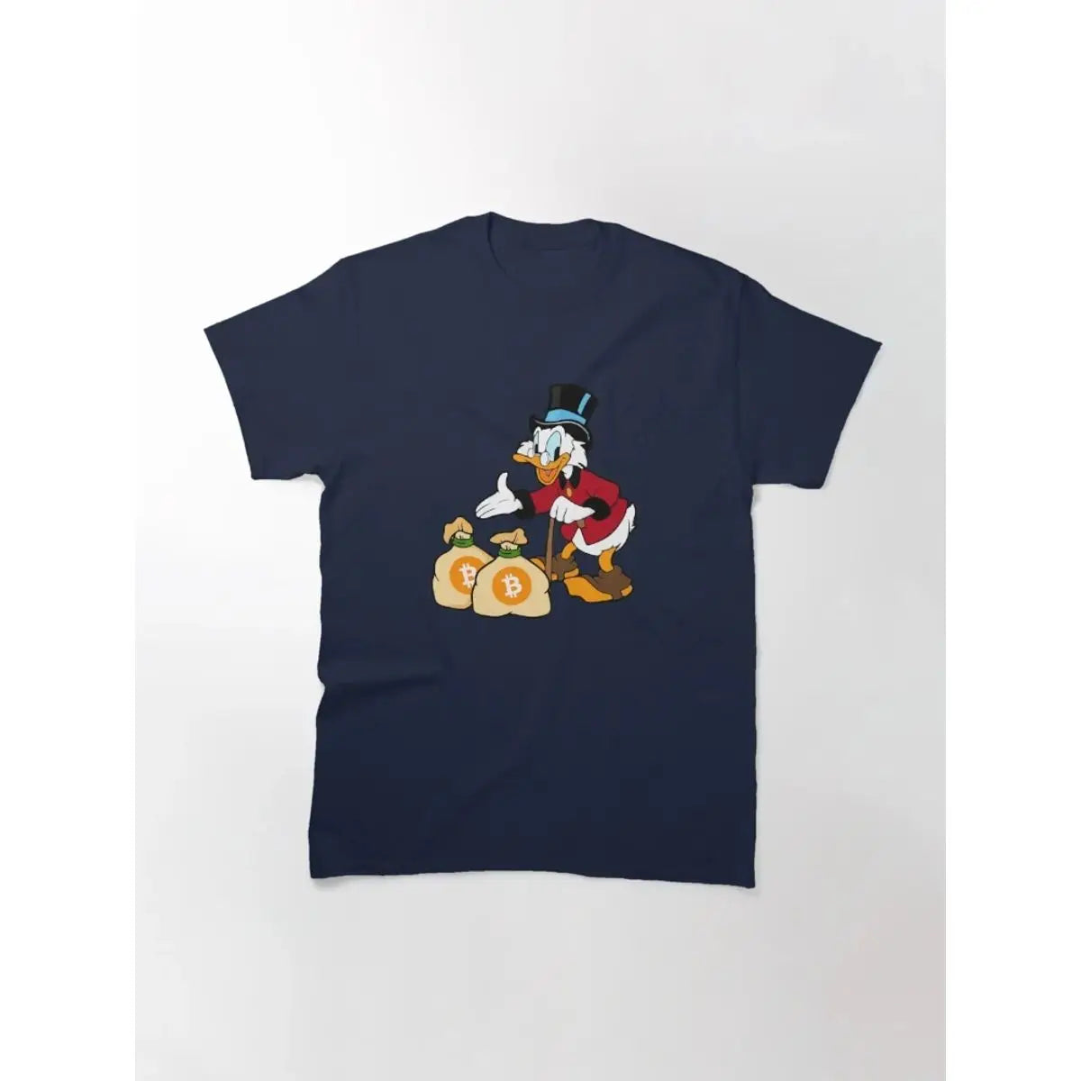 Men's Scrooge Save Bitcoin Investor T-shirt Premium Casual T-shirt