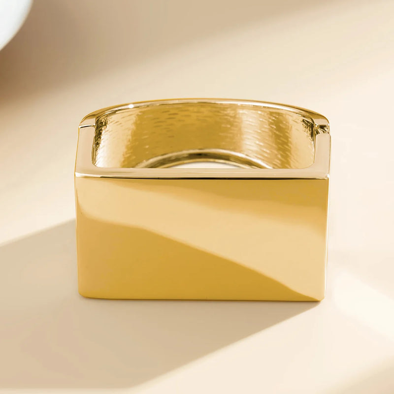 DIEZI Exaggerated Gold Silver Color Bangles Vintage Punk Irregular Geometric Bangles For Women Bracelets Men Accessories Jewelry