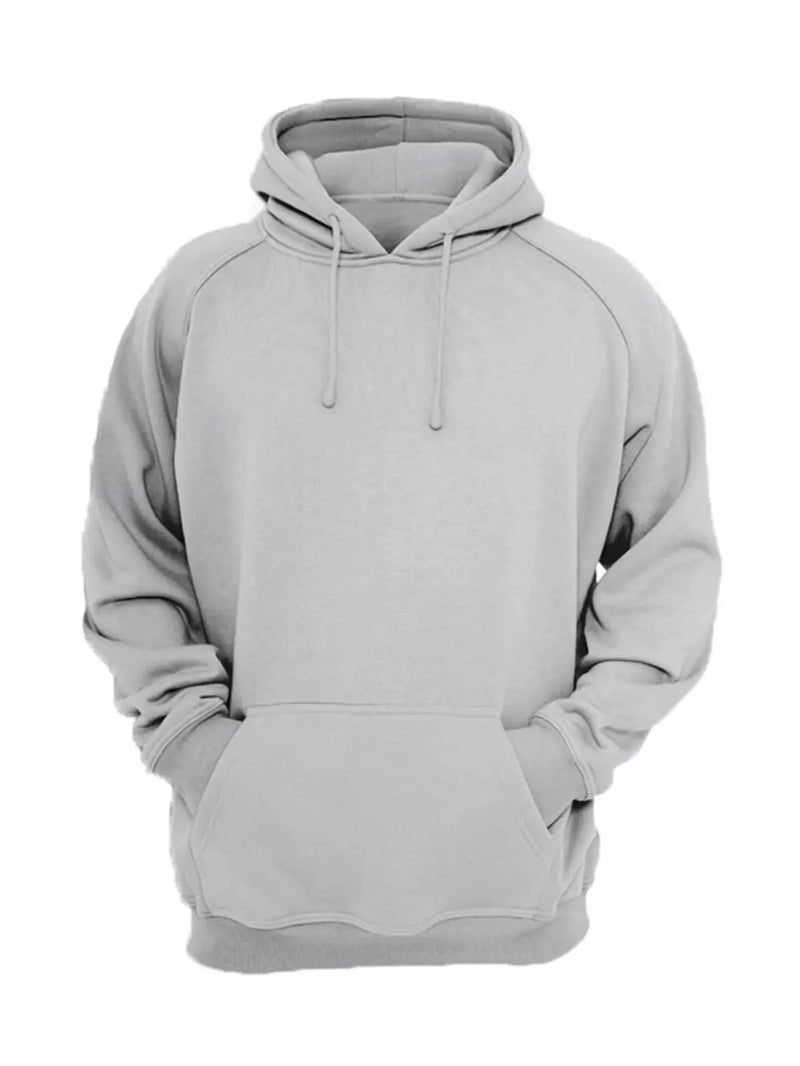 Grey Unisex Hooded Kangaroo Sweatshirt