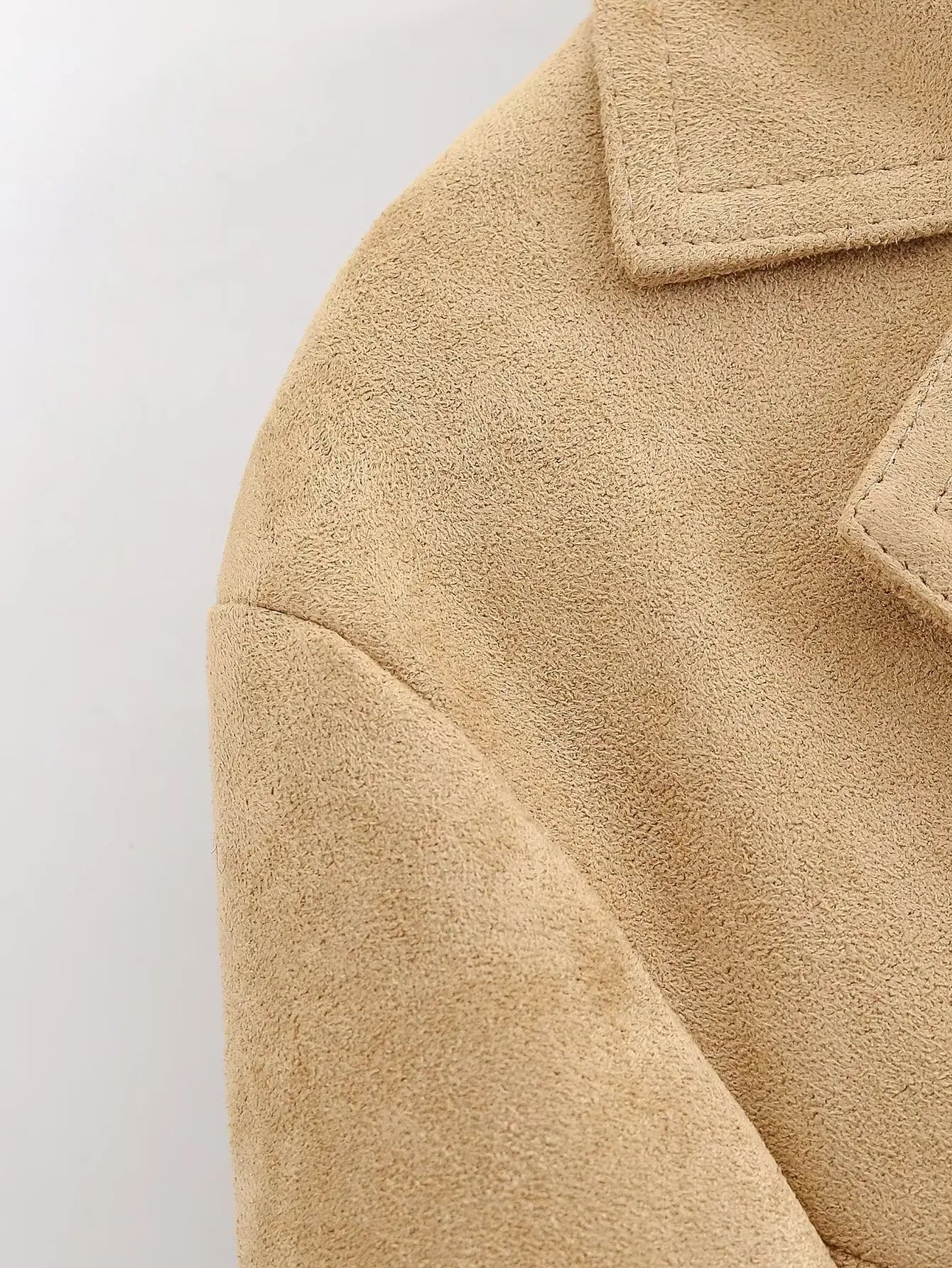 KONDALA Fall Fur Collar Suede Blazer Women's Elegant Buttons Slim Suit Jacket 2025 Autumn Fashion High Street Faux Fur Blazer