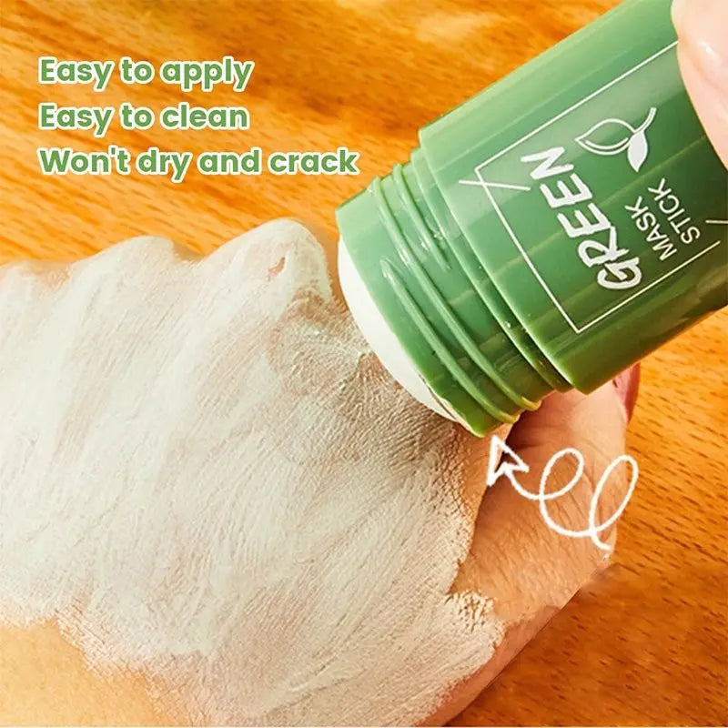 Máscara Facial Original Removedora de Cravos e Chá Verde Sólida, Trata Acne, Manchas e Pontos Pretos, Creme em Bastão para Limpeza, Diminui Poros e Cuidados com a Pele