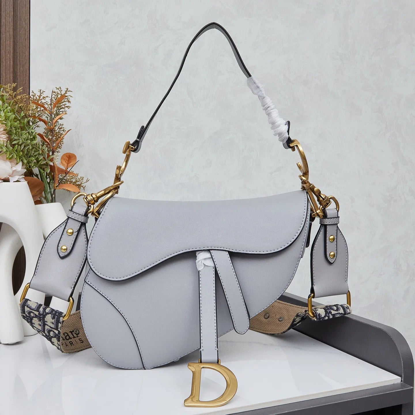 Bolsa crossbody feminina da moda com alça de ombro larga axilas pequena bolsa vintage bolsa de axila material de lona bolsa de sela - CRAVO ROSE