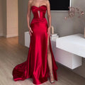Elegant Long-Sleeve Wrap Chest One-Collar High-End Dress For European And American Occasions Wedding Party Gowns Bridesmaid Dres
