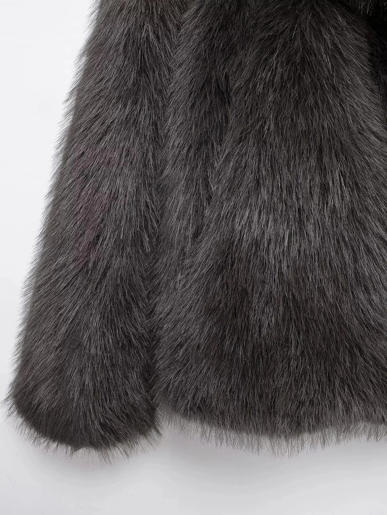 KONDALA 2026 Spring Summer Casual Faux Fur Brown Women Warm Jackets Valentine‘s Day Turn Down Collar Oversized Elegant Coats