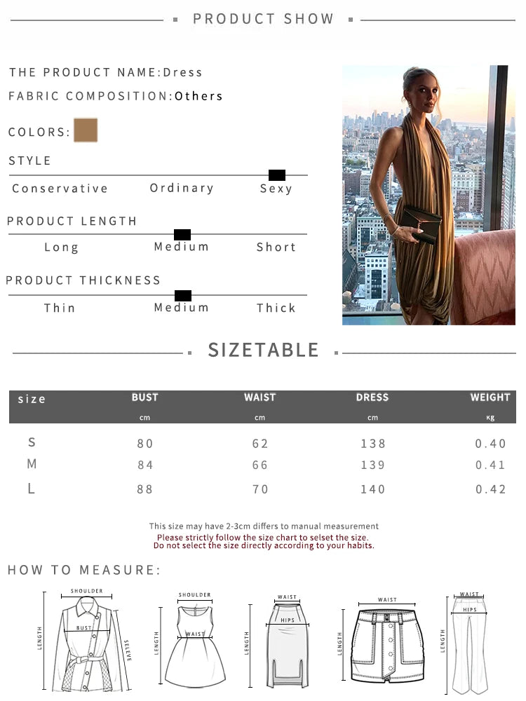 Weird Puss Coquette Ruched Halter Dress Women Deep v-Neck Backless Sleeveless Sexy Elegant Prom Cocktail Party Stretch Bodycon