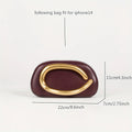 Gold metal Closure Box Clutch Bag women evening wedding party cute purse bag handbag dark red beige 2024 winter new