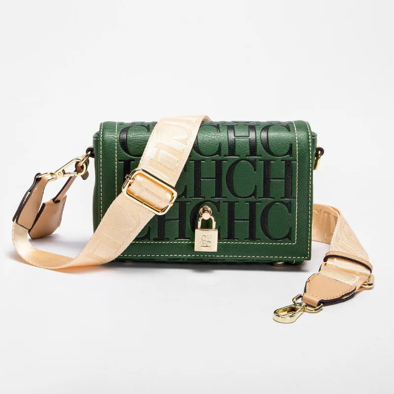 CH Fashion Design Model Metal Accessories Buckle Women's Shoulder Bag Luxury Brand 2024 Fashion Solid Colour Printed Head Bag