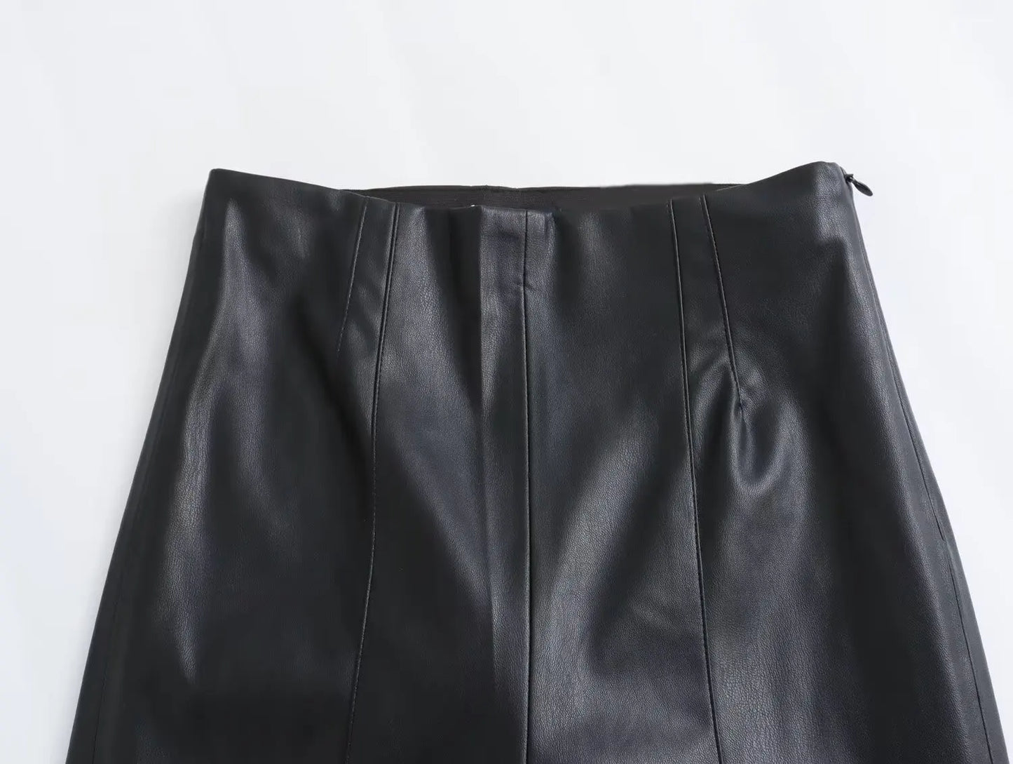 HH 2024 Women's Faux Leather Pants High Waist Straight Leg Trousers Fashion Female Streetwear Stylish Stretch Pencil Pants