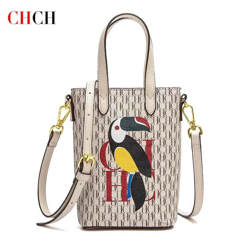 CHCH Women's Phone Bag 2025 New Black Simple Texture Women's Crossbody Bag Wallet
