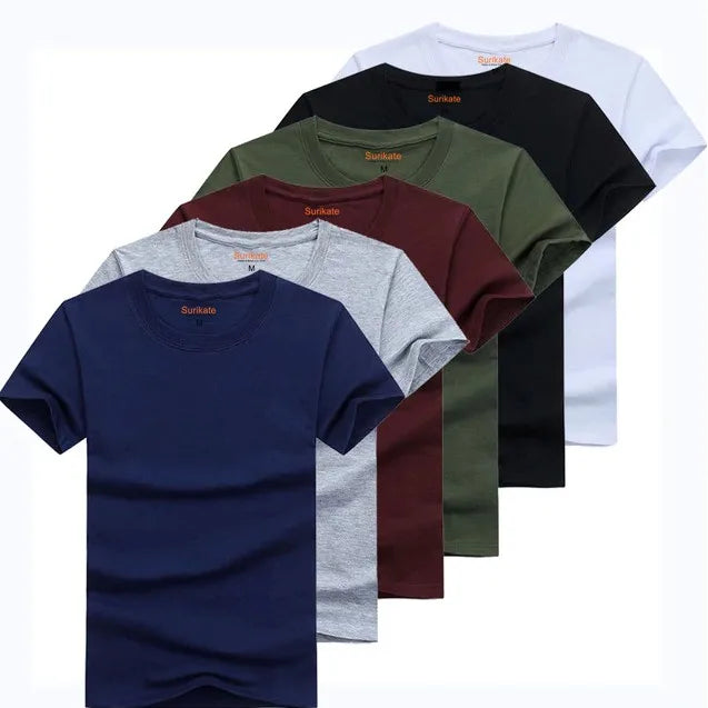 5 Kit Basic Men's T-shirts 100% cotton 30.1 original wholesale resale