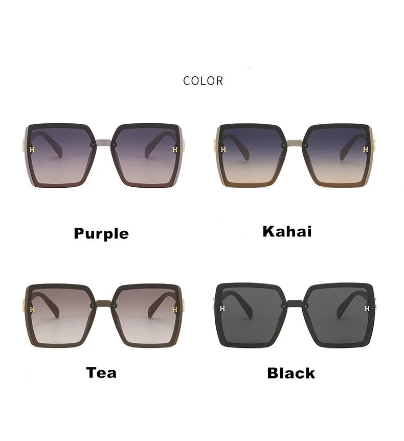 New Fashion Women's Sunglasses Light Luxury Travel Temple Letters UV400 Sunglasses(DS-3011)