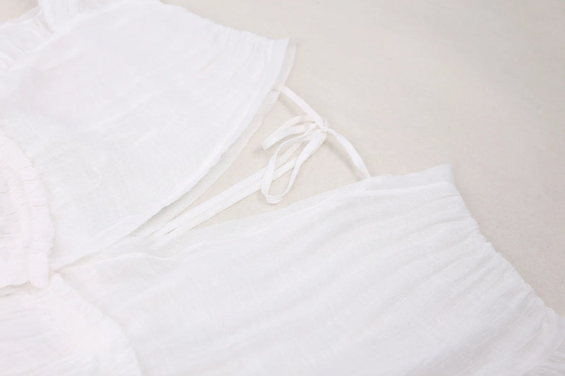 Blusa de biquíni com botões e cintura alta, saia longa, cardigan, jaqueta de praia para férias, proteção solar