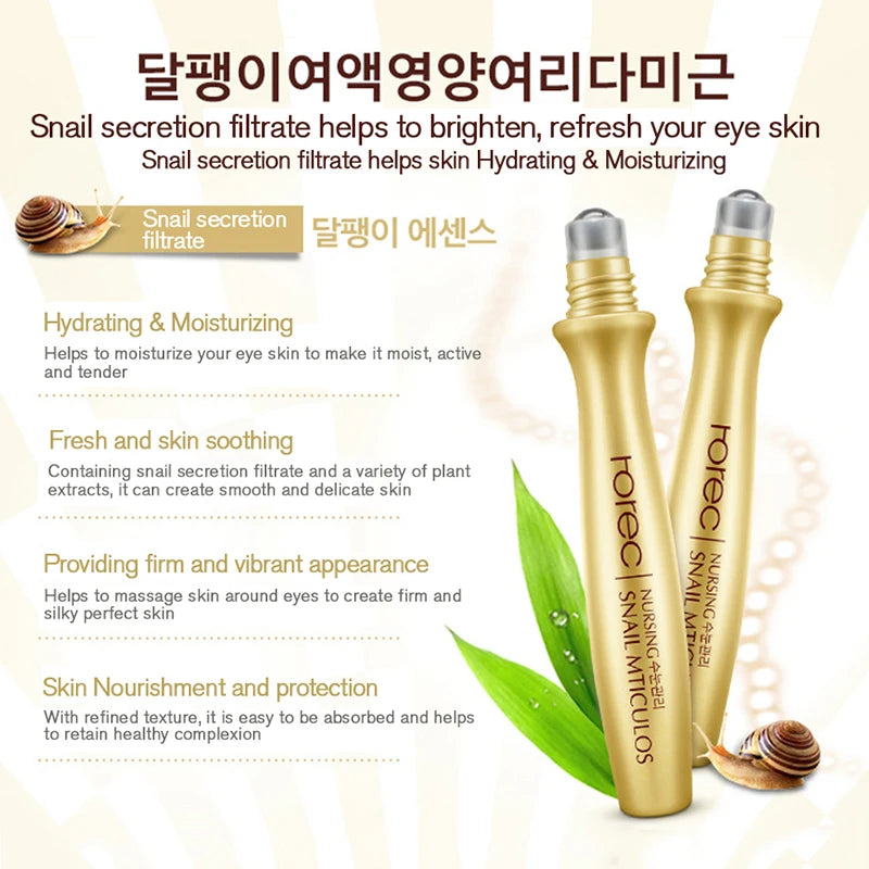 Creme de colágeno para cuidados com a pele, creme de caracol, antienvelhecimento, clareador de pele, creme facial, remove olheiras, remove bolsas, soro para os olhos