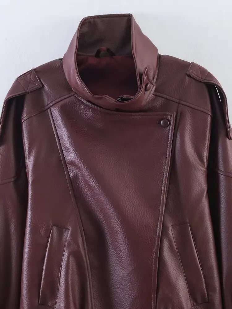 Fashionable High-Quality Zipper Three-Color Leather Jacket Women's Premium Style Small Fragrance Wind Summer Outerwear