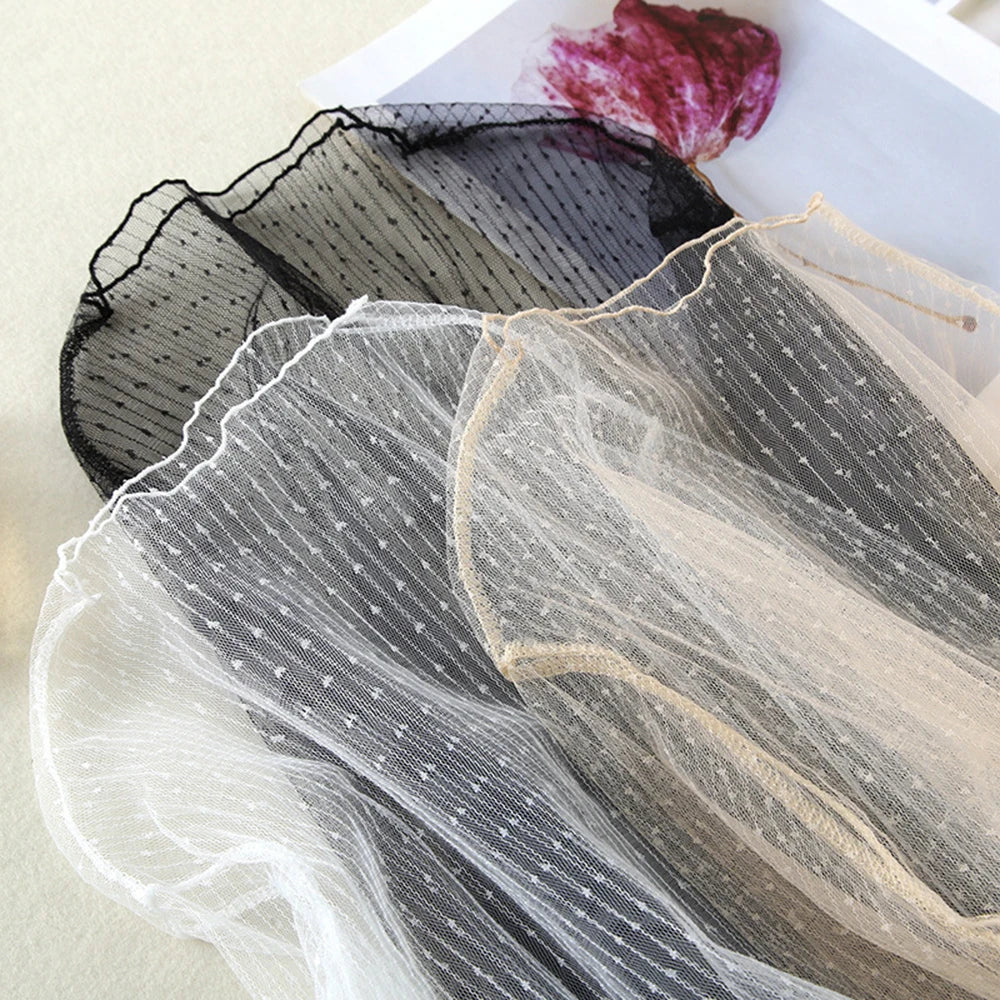 Sexy Mesh Perspective Top Ladies Sheer Blouses Women Lace Floral T Shirt See Through Long Sleeve Tee Shirts Sunscreen Tops