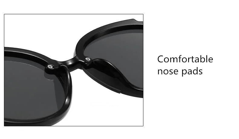 Óculos de sol redondos femininos, óculos de sol estilo olho de gato de marca de luxo, óculos vintage masculinos, óculos pretos, proteção UV400