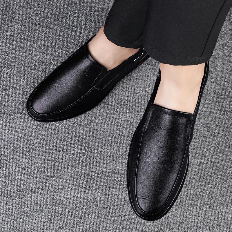 CLOHOO brand special edition two layer cowhide rubber sole handmade shoes business casual leather shoes men - CRAVO ROSE