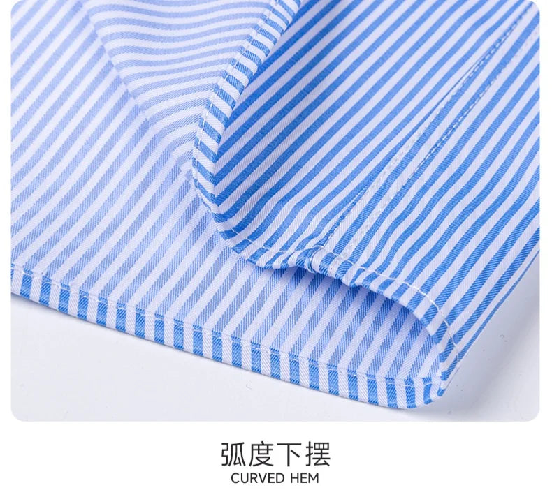 New Stretch Anti-Wrinkle Men's Shirt Modal Cotton Soft And Comfortable Business Social Tops Office Wear Easy Care Classic Style