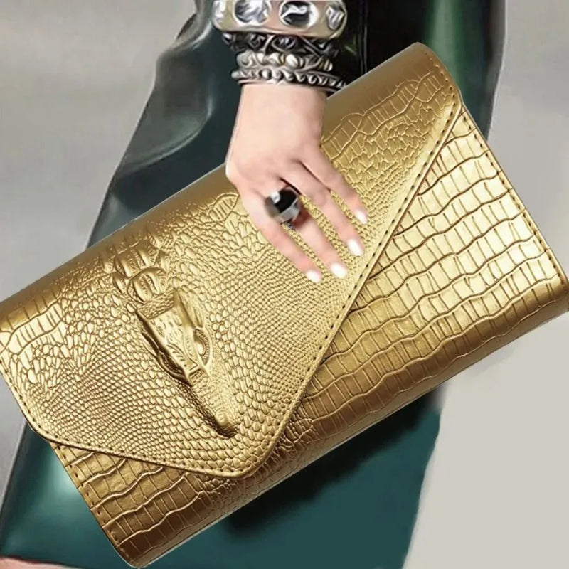 Luxury Crocodile Bags Women Leather Chain Crossbody Bags For Women New Handbags Shoulder Bags Messenger Female Clutch