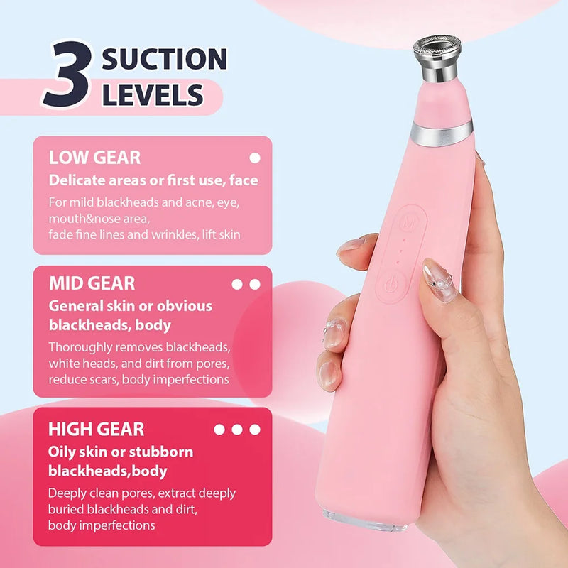 Máquina portátil de microdermoabrasão de diamante, dispositivo de peeling facial, esfoliação a vácuo, removedor de cravos com 4 pontas de peeling de diamante