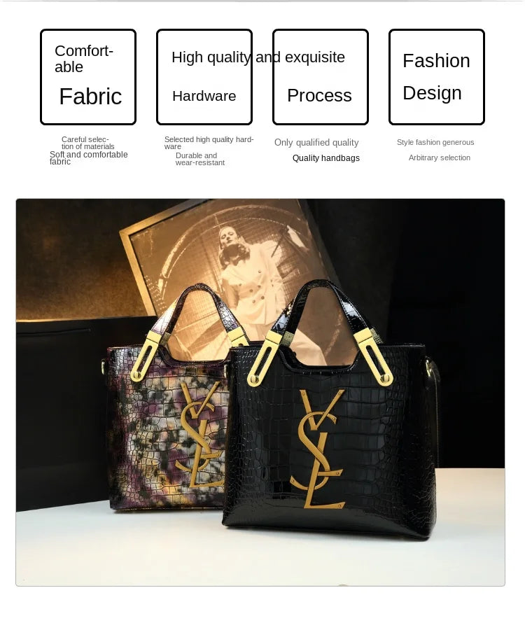 2025 new all-match alligator print atmosphere middle-aged women bag large capacity Tote bag