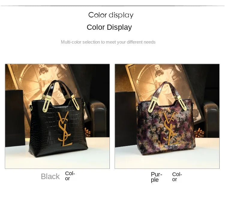 2025 new all-match alligator print atmosphere middle-aged women bag large capacity Tote bag